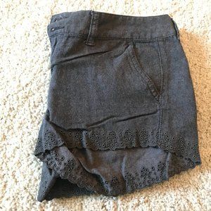 American Eagle Gray Shorts with Floral Detail